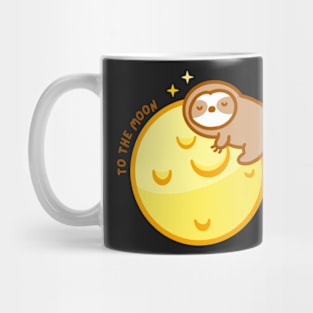 Cute To the Moon Cryptocurrency Sloth Mug